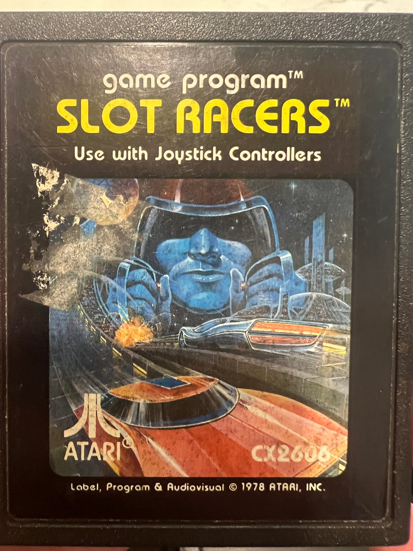Atari 2600 Game Tested and Working Slot Racers picture label