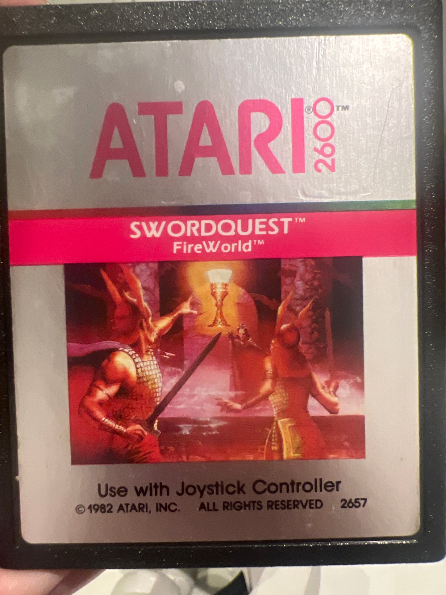 Swordquest: FireWorld (Atari 2600) Cartridge CLEANED & TESTED