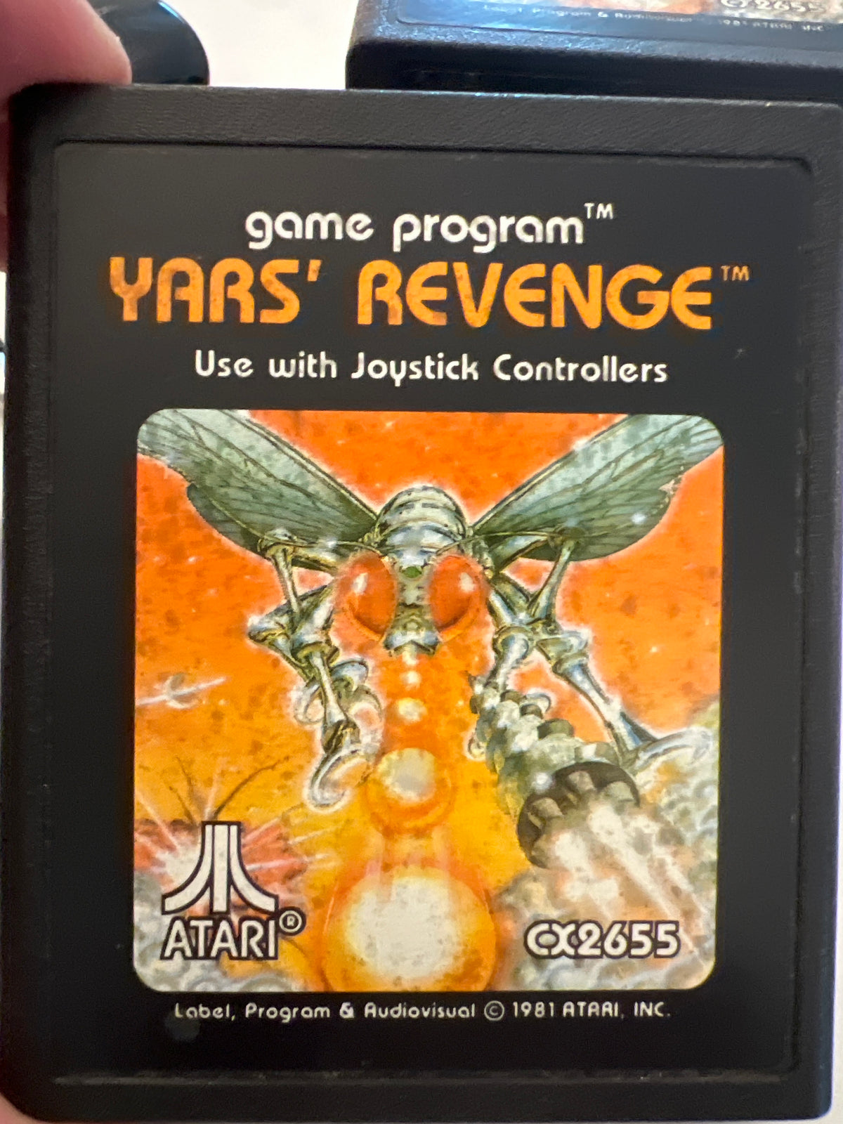 Jeu Atari 2600 Yars' Revenge - Version PAL Loose, étiquette Annotée, état Correct
