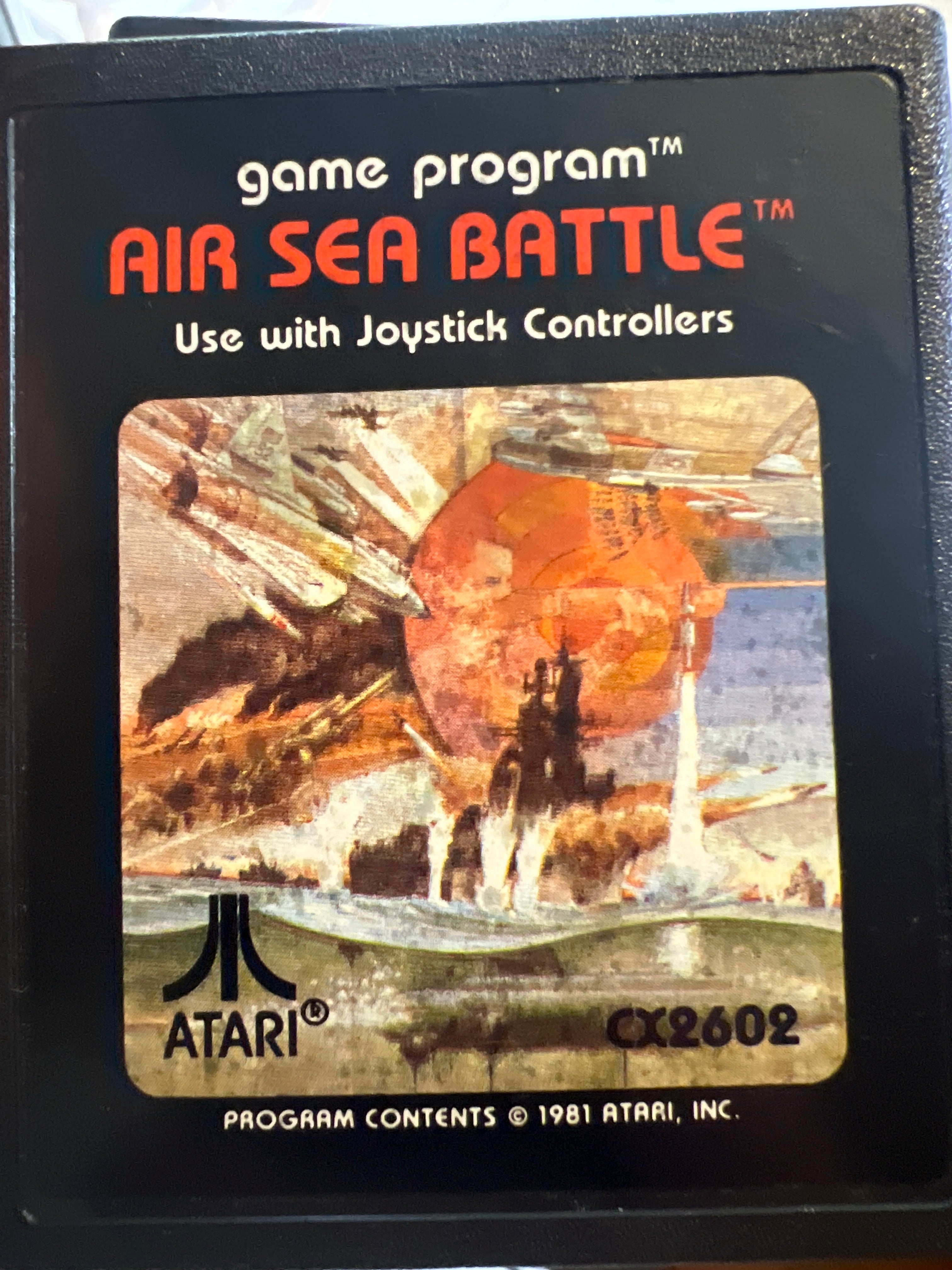 Air-Sea Battle Atari 2600 Game Cartridge picture label – Chicago Atari ...