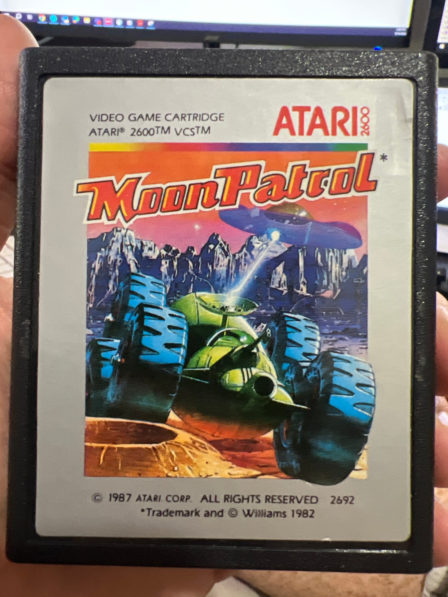 Moon Patrol (Atari 2600, 1983) Game Only Tested Atari 2600+